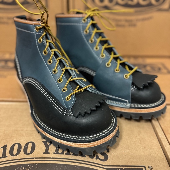 WESCO Highliner 6" Custom Rare Blue Leather Size 7 Holiday Sale